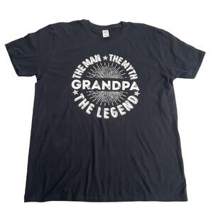 Man Myth Legend Papa, Gift for Papa, Funny Black T-Shirt fo, for Dad Size XL